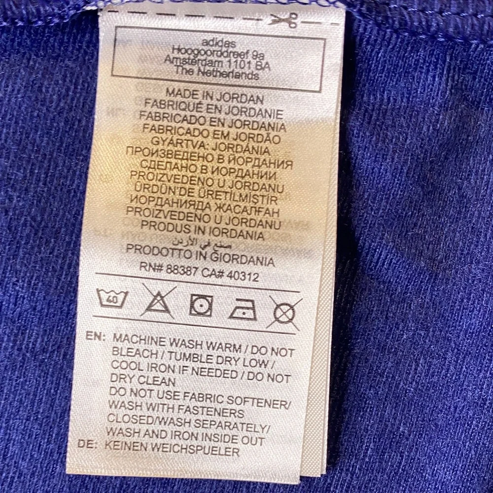 NWT-Adidas Royal Blue‎ Full Zip Jacket Size Small